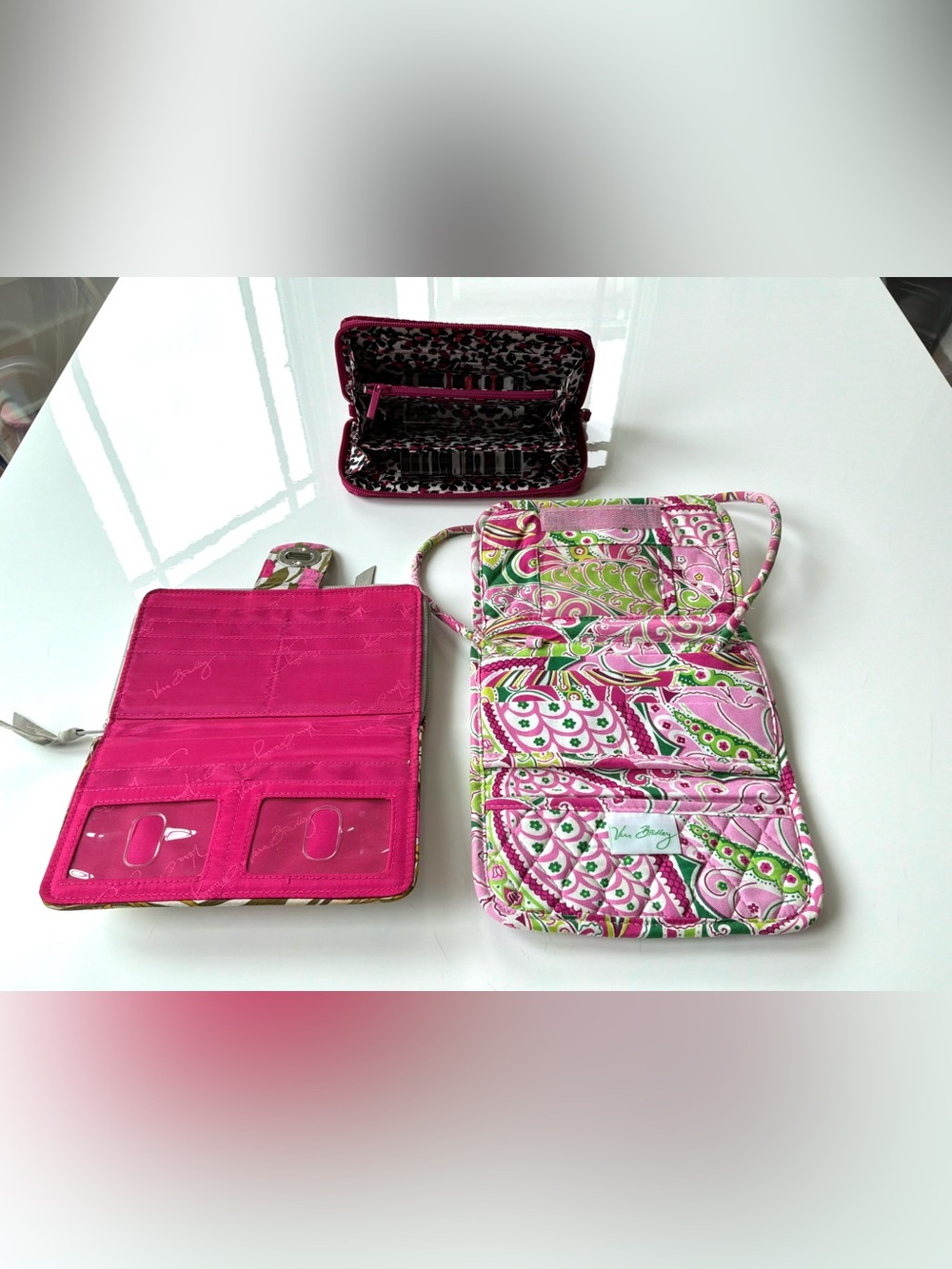 Vera Bradley Wallet & Crossbody Bundle - Set of 3 Floral, Paisley, Quilted Pink - Picture 7 of 9